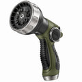 Pistola irrigatrice 20 cm in plastica e metallo verde nero con getto regolabile