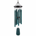 Campanella a vento 80 cm in metallo verde petrolio per decorazione da esterno